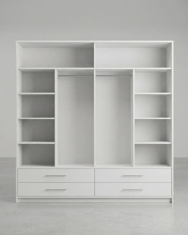 Armoire en mélamine avec miroir intégré