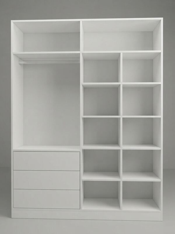 Penderie complète blanche installée sur mesure